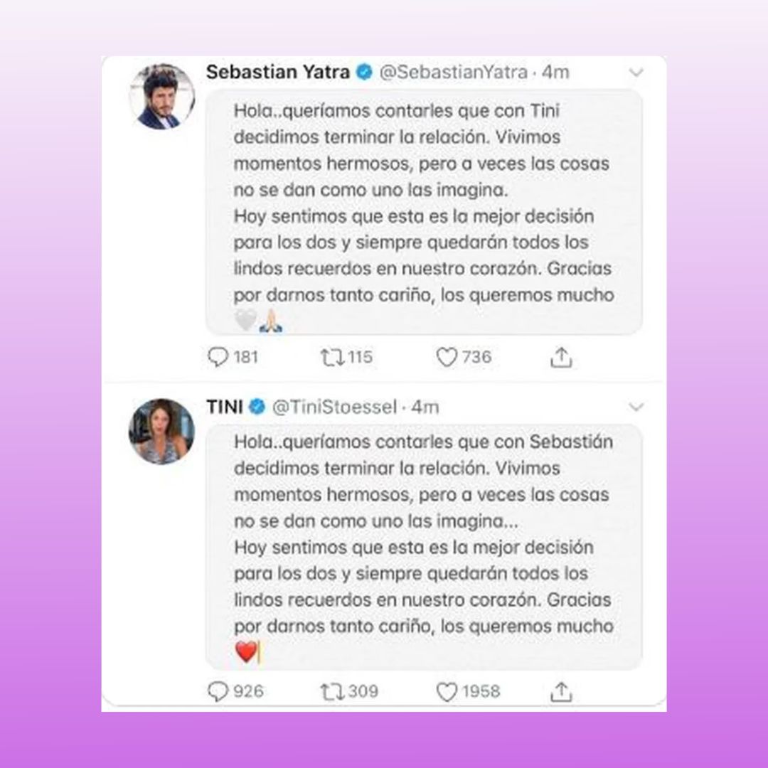 Tini Yatra Separación 