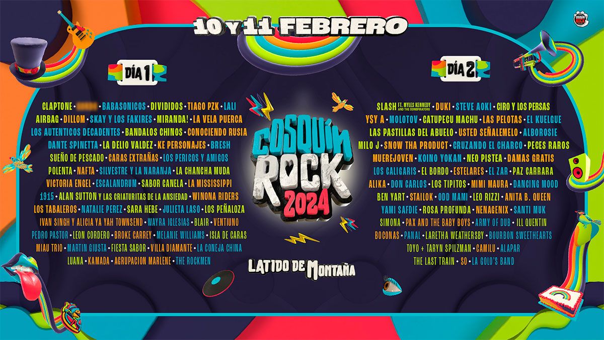 Cosquín Rock anunció su grilla 2024 cuándo es y quiénes tocan Sabelo