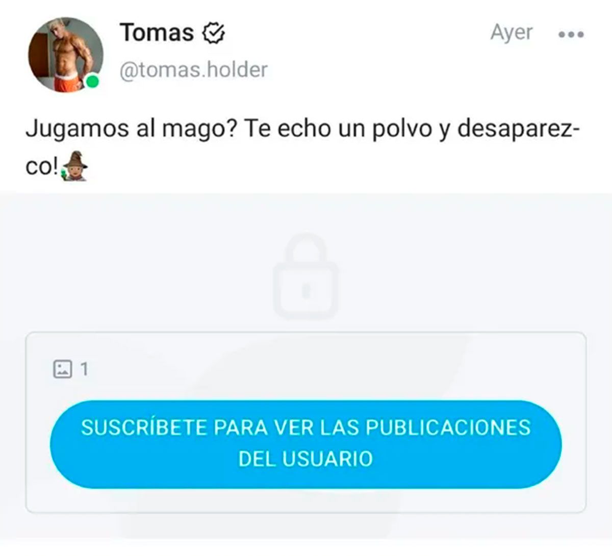 Tomás Holder abrió una cuenta en OnlyFans y generó polémica con sus frases:  Desleer - Diario Panorama Movil