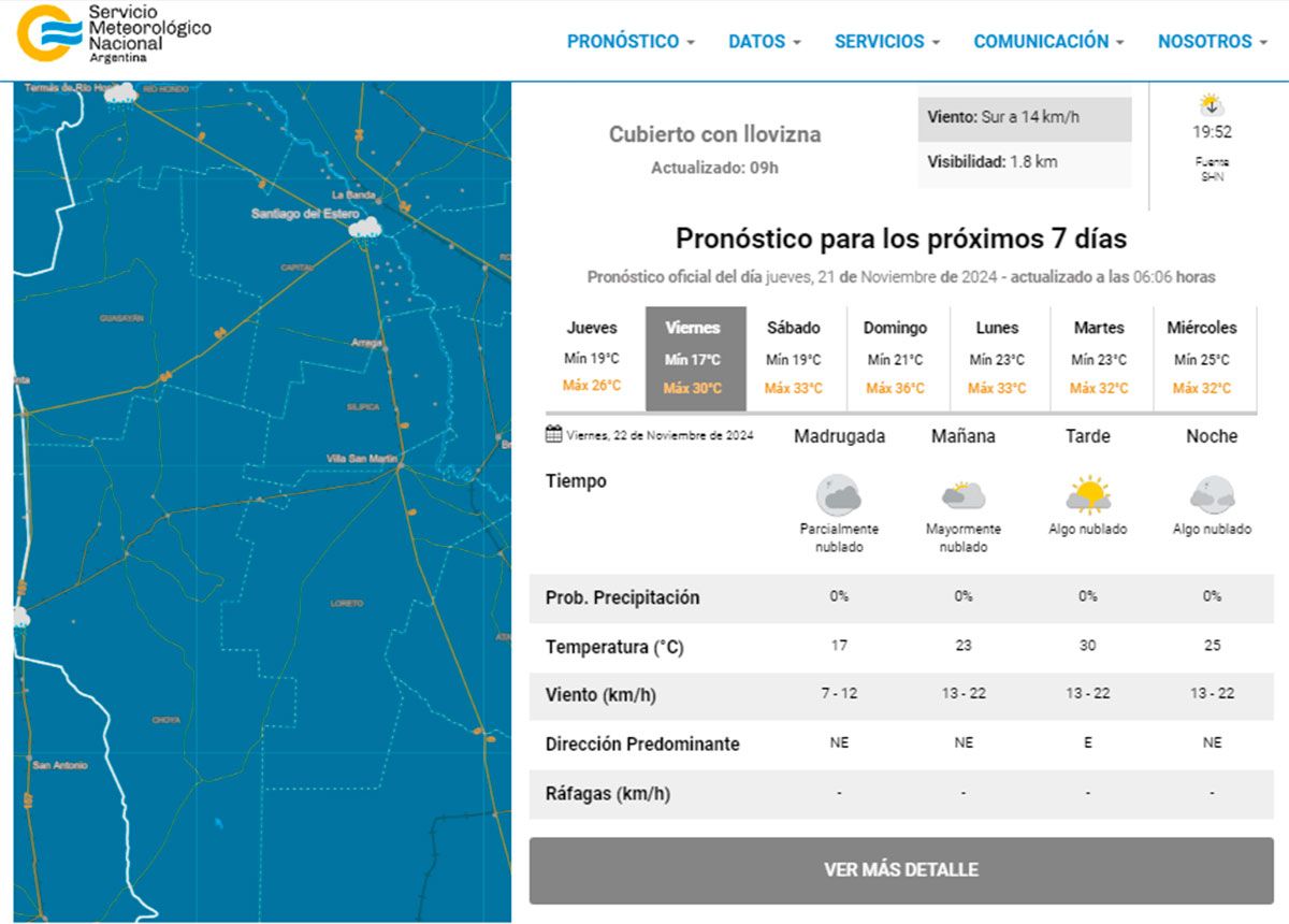 Pronóstico SMN 