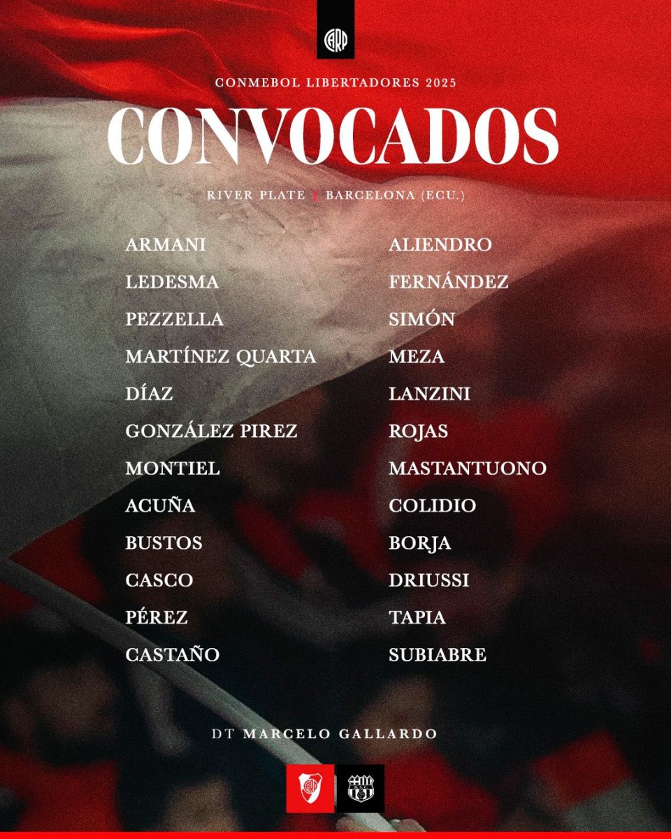River convocados 