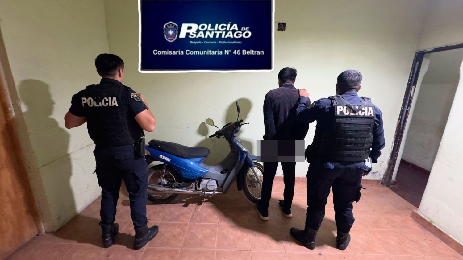 RECUPERAN MOTO ROBADA Y DETIENEN A UN SOSPECHOSO EN BELTRÁN